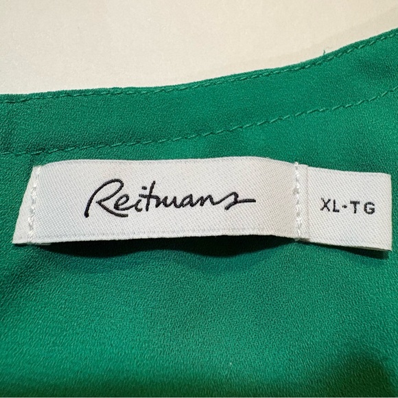 Reitmans Green Pleated Button Front Cami Tank Top XL Spaghetti Strap - Picture 4 of 5